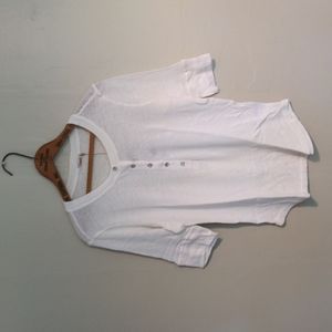 Faherty Allandria Henley, Off White, Small and Medium